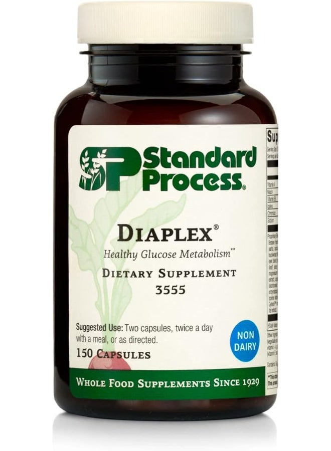 Standard Process Inc. Diaplex - Whole Food Bowel, Pancreas, Metabolism, Antioxidant, Gallbladder Support and Blood Sugar Support with Pepsin, Betaine Hydrochloride, Soy Protein -150 Capsules - Image 1