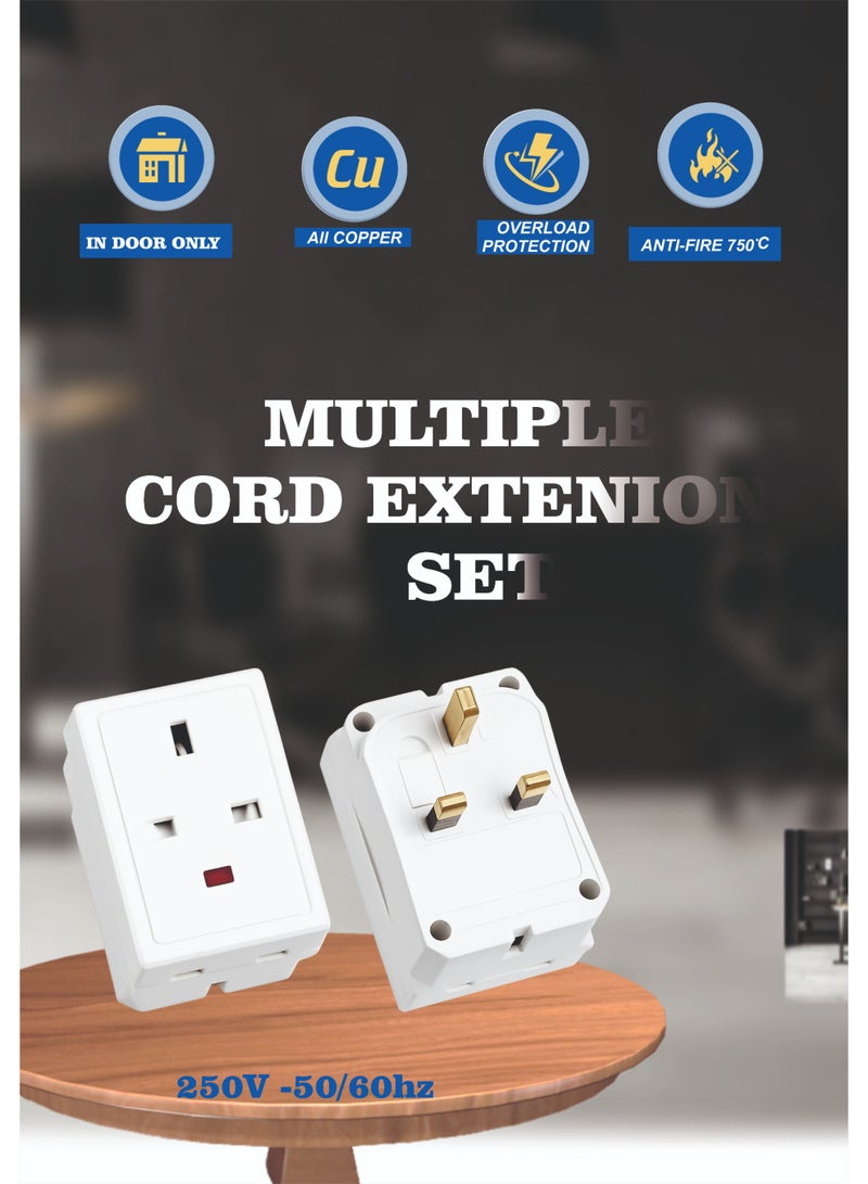 MOVAL Power Adapter with 3 Outlets and Light Indicator, Compact Design for Home & Office - Image 1