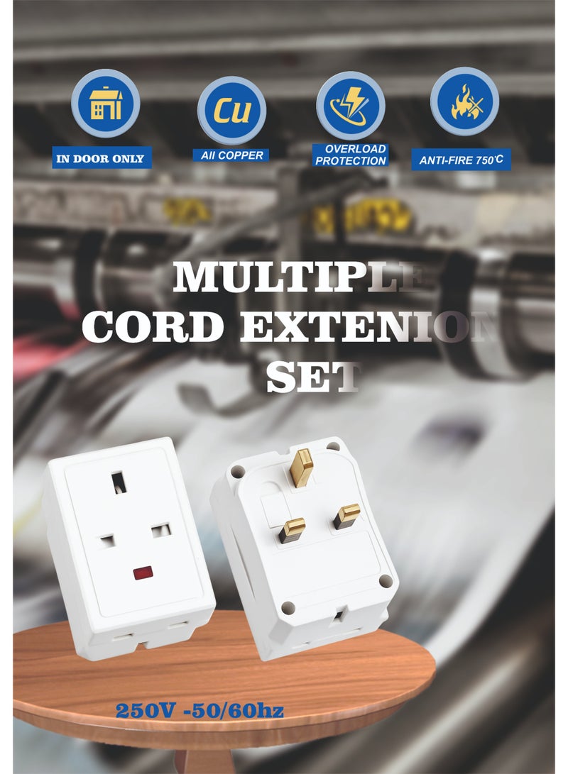 MOVAL Power Adapter with 3 Outlets and Light Indicator, Compact Design for Home & Office - Image 2