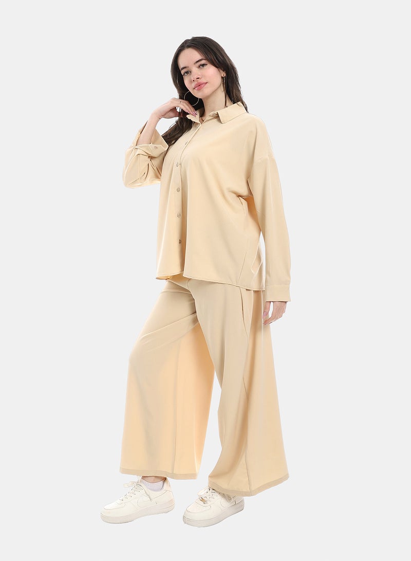 Andora Casual Suit For Woman - Beige - Image 5