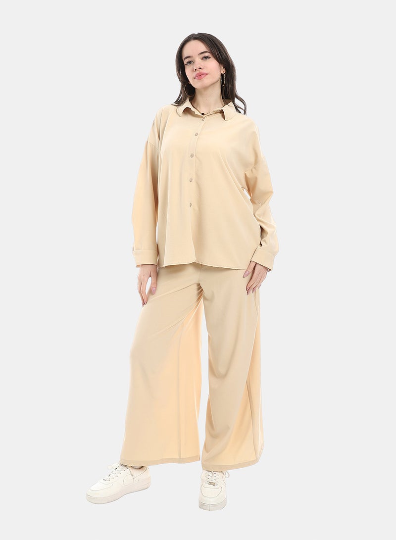 Andora Casual Suit For Woman - Beige - Image 1