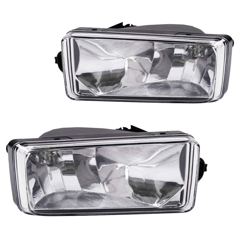 A ABIGAIL Driving Fog Lights Lamps Replacement for 20072014 Chevy Silverado 1500 2500 3500 Suburban Tahoe 20072014 GMC SierraYukon With H16 12V 19W Halogen Bulbs 25883245 GM2593160Clear Lens