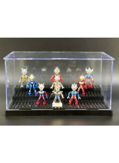 Enlightenment Building Blocks Submarine Column 3701-3708 Octopus Fort Suit Ultraman Corps Assembled Building Blocks Toys-Color:Minifigure Display Box [excluding Minifigures]