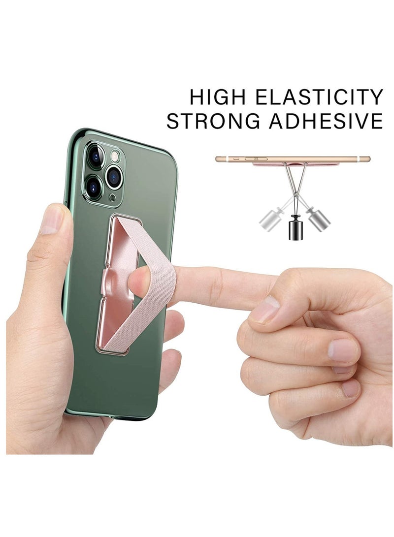 4 Pcs Phone Finger Holder Back of Phone Grip with Stand Compatible with iPhone Samsung and Most Smartphones(Black Black Silver Rose Gold 4PCS) - Image 3