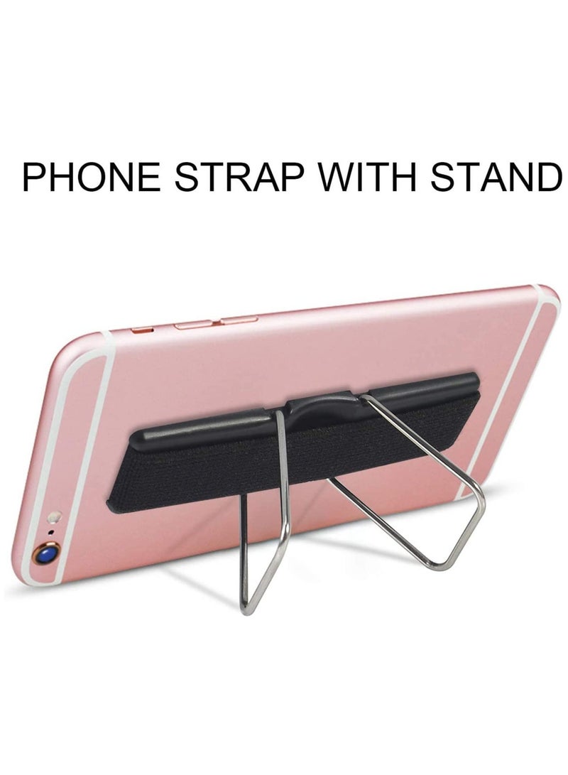 4 Pcs Phone Finger Holder Back of Phone Grip with Stand Compatible with iPhone Samsung and Most Smartphones(Black Black Silver Rose Gold 4PCS) - Image 2