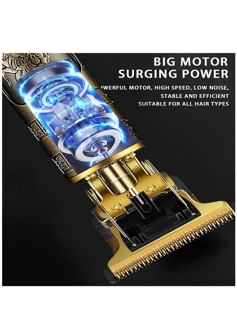 ELTRAZONE Professional Men Hair Trimmers, Zero Gapped Cordless Hair Trimmer, Rechargeable T-Blade Haircut & Grooming Kit Line Up Edgers Clippers for Men Home Use - Image 5