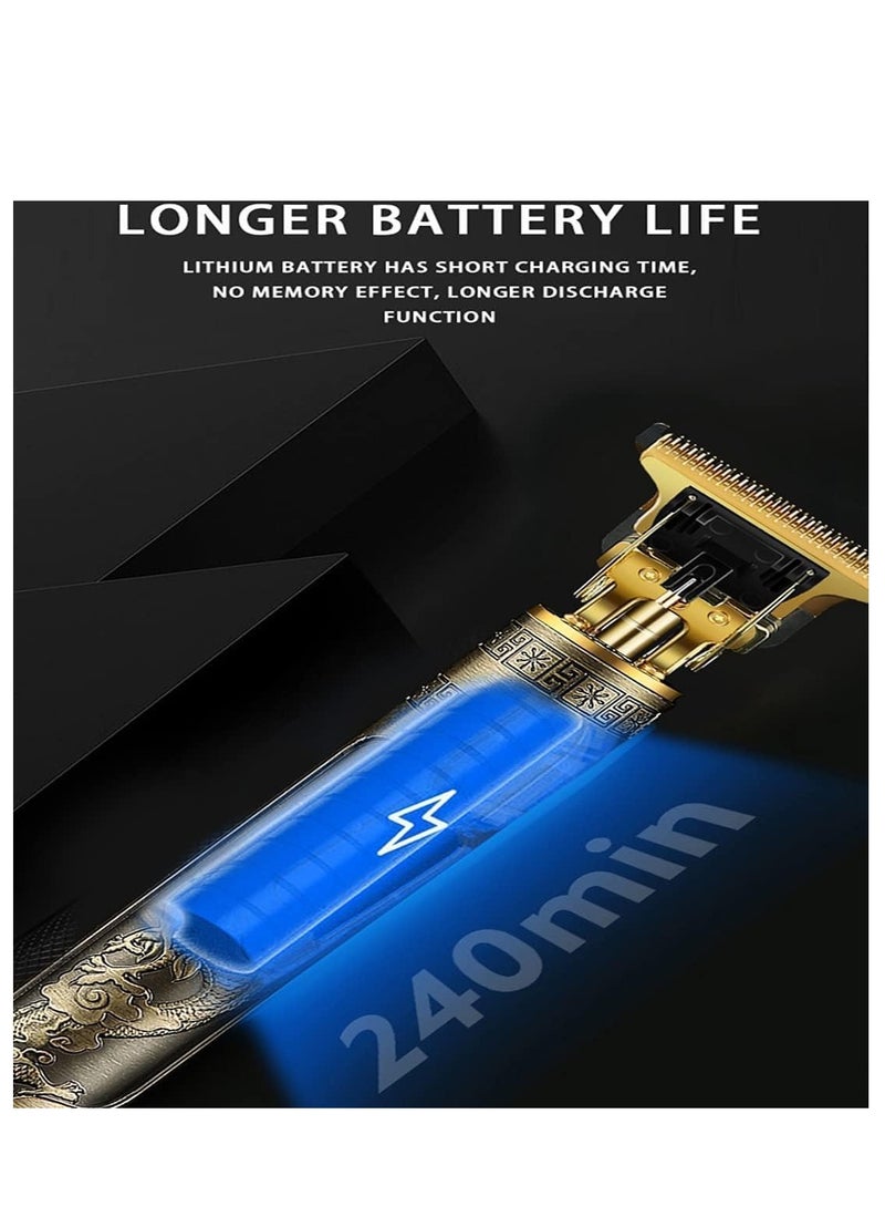 ELTRAZONE Professional Men Hair Trimmers, Zero Gapped Cordless Hair Trimmer, Rechargeable T-Blade Haircut & Grooming Kit Line Up Edgers Clippers for Men Home Use - Image 4