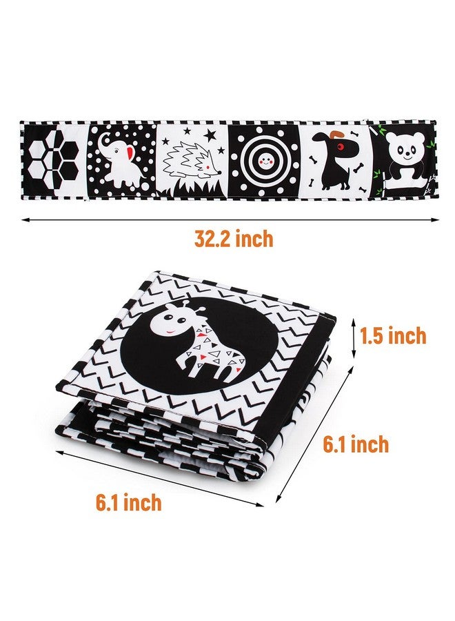 teytoy Baby Toys 0-6 Months, Black And White High Contrast Sensory Newborn Toys, Baby Soft Book For Early Education, Infant Tummy Time Toys, Baby Newborn Essentials Must Haves - Image 3
