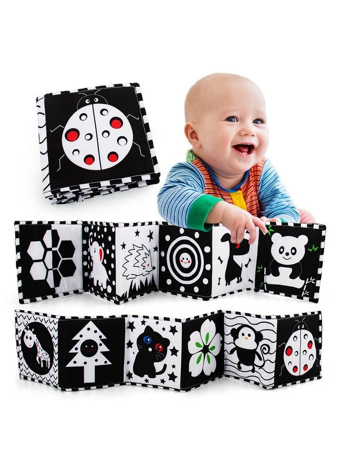 teytoy Baby Toys 0-6 Months, Black And White High Contrast Sensory Newborn Toys, Baby Soft Book For Early Education, Infant Tummy Time Toys, Baby Newborn Essentials Must Haves - Image 1