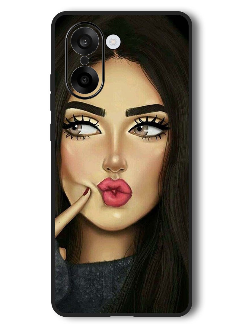 Theodor Case Compatible with OnePlus Nord CE 5 6.77 Inch Protection Shockproof Bumper Cover Cute Girl - Image 1