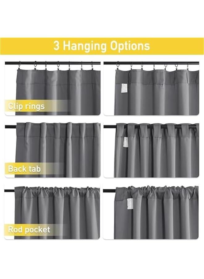 Arabest Noise Insulation Rod Pocket Curtains, Energy Smart & 100% Blackout Echo of Sounds Reducing Back Tab Drapes for Dining Room Window, Thermal Guest Room Lined Window Dressing(Gray, 52 x 84 inch)  - Image 5