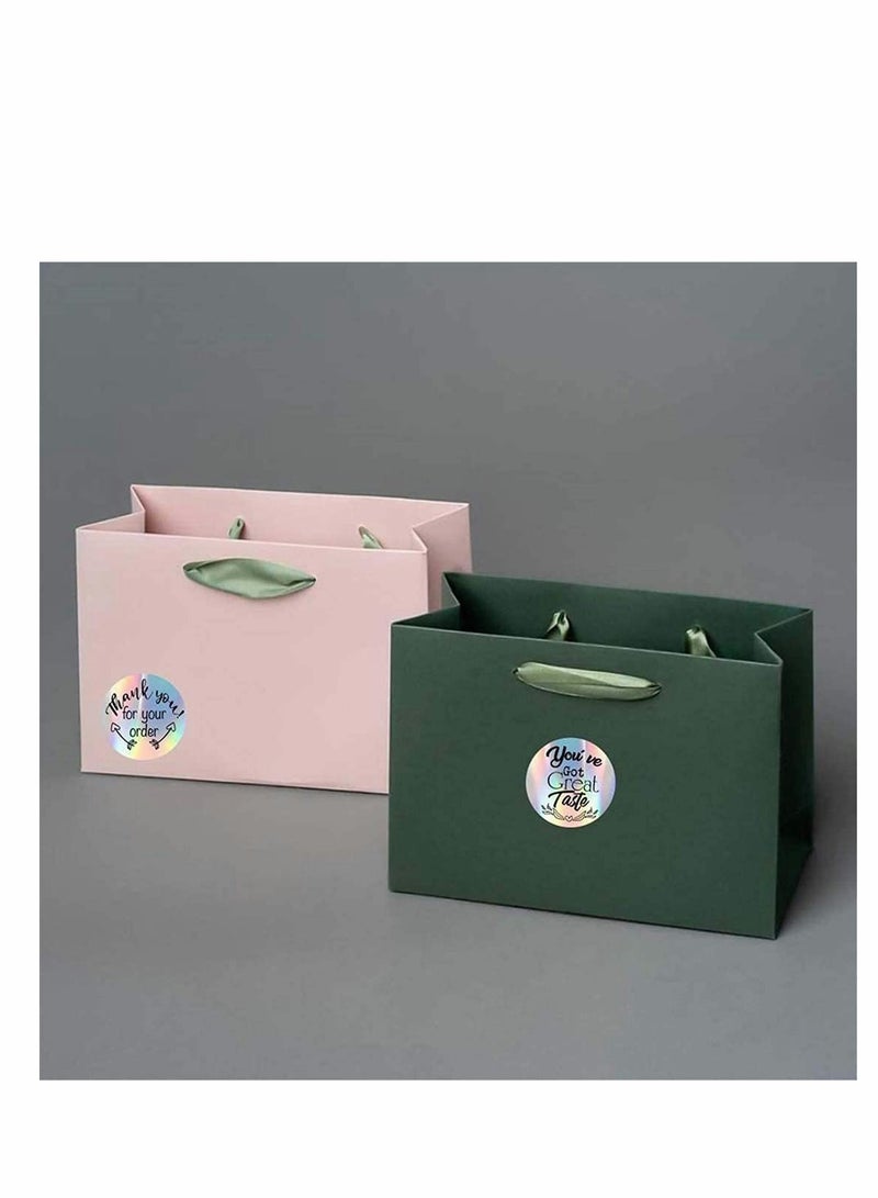 SOLARAE Thank You Business Stickers Roll, Thank You Adhesive Label Stickers, 6 Different Patterns Thank You Stickers, Gift Tags Labels Waterproof for Packaging, 1.5 inch, 500 Pcs - Image 2