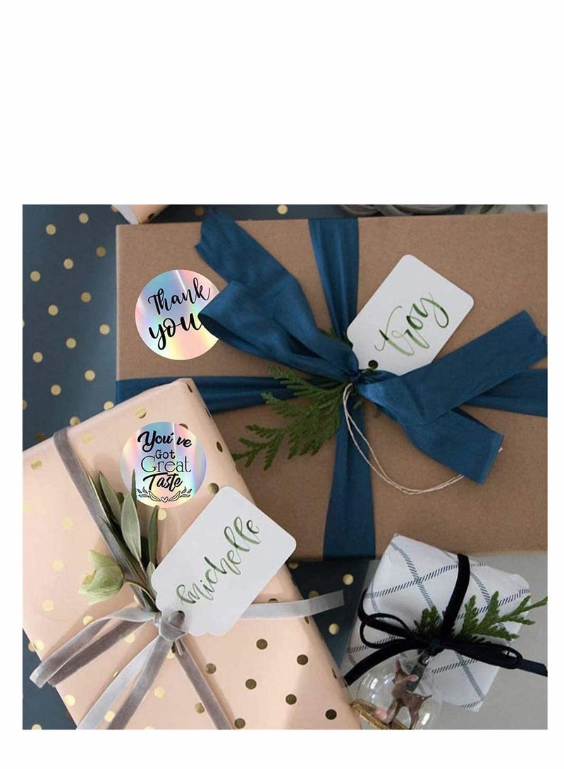 SOLARAE Thank You Business Stickers Roll, Thank You Adhesive Label Stickers, 6 Different Patterns Thank You Stickers, Gift Tags Labels Waterproof for Packaging, 1.5 inch, 500 Pcs - Image 3