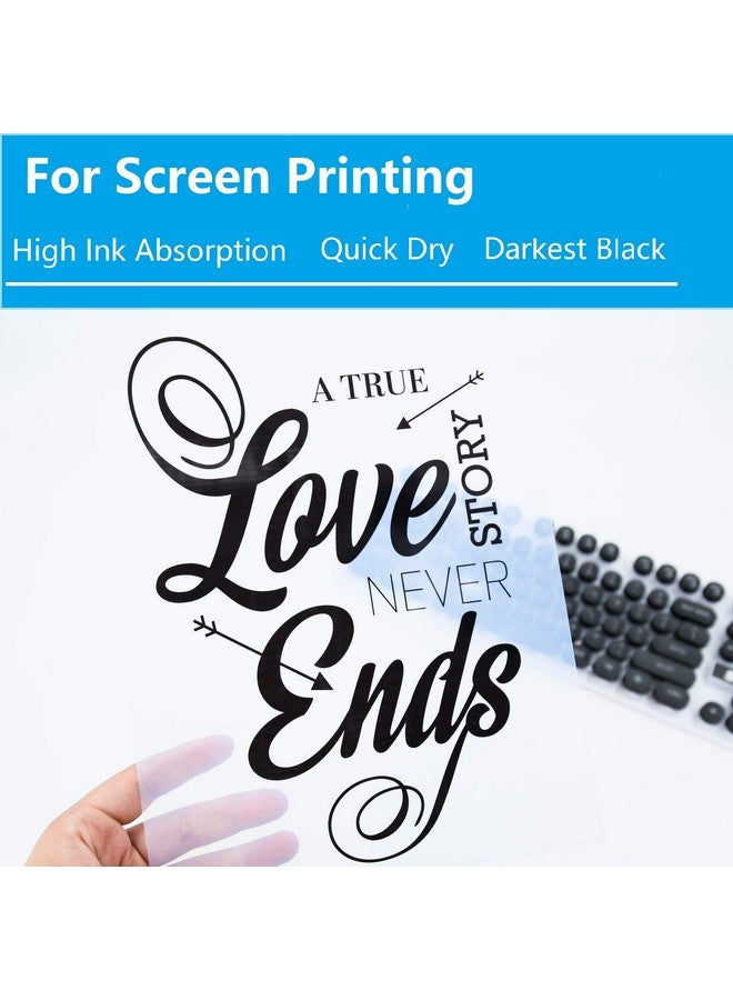 A-SUB 13X19 Inch Waterproof Inkjet Transparency Film For Silk Screen Printing 100 Sheets - Image 3