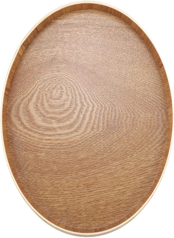 AKDC Natural Wood Plate, Durable Wooden Round Serving Tray, For Household Decoration Coffee Shop Fruit Cotainer(30Cm) - Image 5