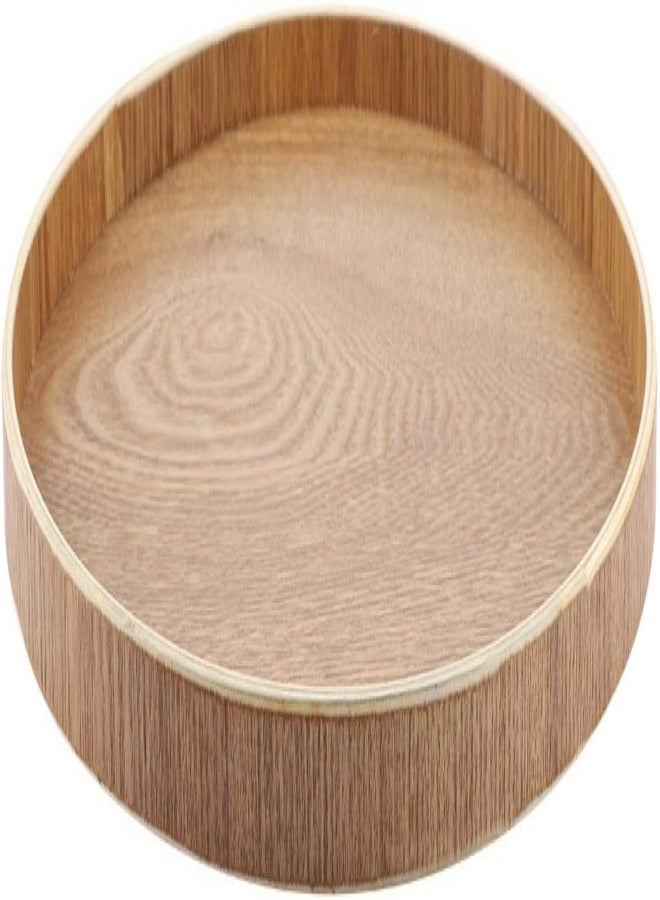 AKDC Natural Wood Plate, Durable Wooden Round Serving Tray, For Household Decoration Coffee Shop Fruit Cotainer(30Cm) - Image 2