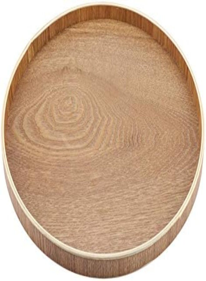 AKDC Natural Wood Plate, Durable Wooden Round Serving Tray, For Household Decoration Coffee Shop Fruit Cotainer(30Cm) - Image 4
