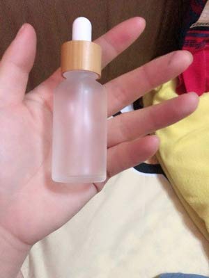 Furnido 4 Pcs Bamboo Frosted Glass Eye Dropper Bottle,Empty Essential Oil Bottles With Pure Glass Pipettes,Bamboo Cap Makeup Travel Cosmetic Sample Container-Pipette&Funnel included (30ml/1 Ounce) - Image 5