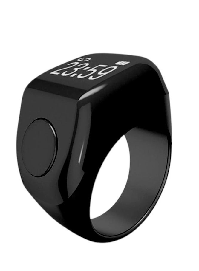 زاد خاتم ZAD RING ZD-10 الكتروني ذكي للتسبيح مصمم لتلبية احتياجات المسلمين لتذكيرات التسبيح وأوقات الصلاة.مقاوم للماء والغبار.مع شاشه OLED .مع 3 مقاسات (18/20/22) - Image 4