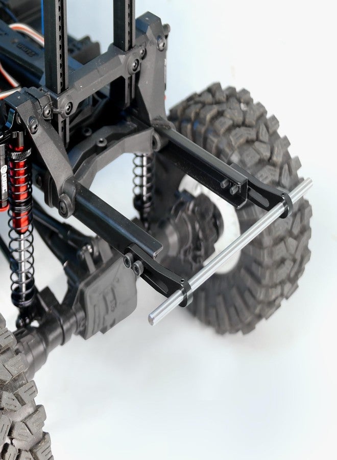 OGUNKE OGRC قابل للتعديل 1/10 جبل الصدمات من سبائك الألمنيوم أمامي وخلفي لسيارة TRX4 TRX6 Axial SCX10 Element Enduro Gen7 Gen8 1/10 RC كراولر (أسود) - Image 4