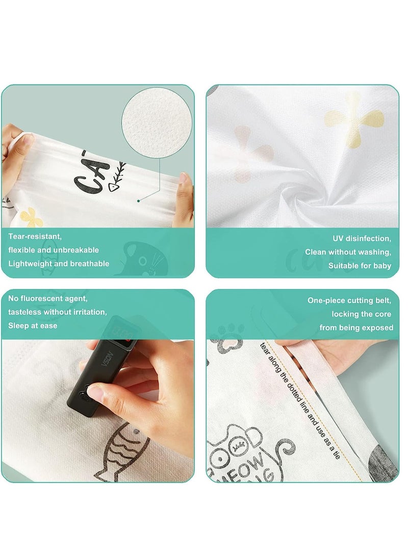 KASTWAVE 4 PCS Disposable Bed Sheets Travel Sheets for Hotel, Disposable Sheets for Bed Travel Bedding Cover Portable Sheet with 1 Quilt Cover, 1 Sheet and 2 Pillowcase for Travel Business Trip Spa Hotel  - Image 3