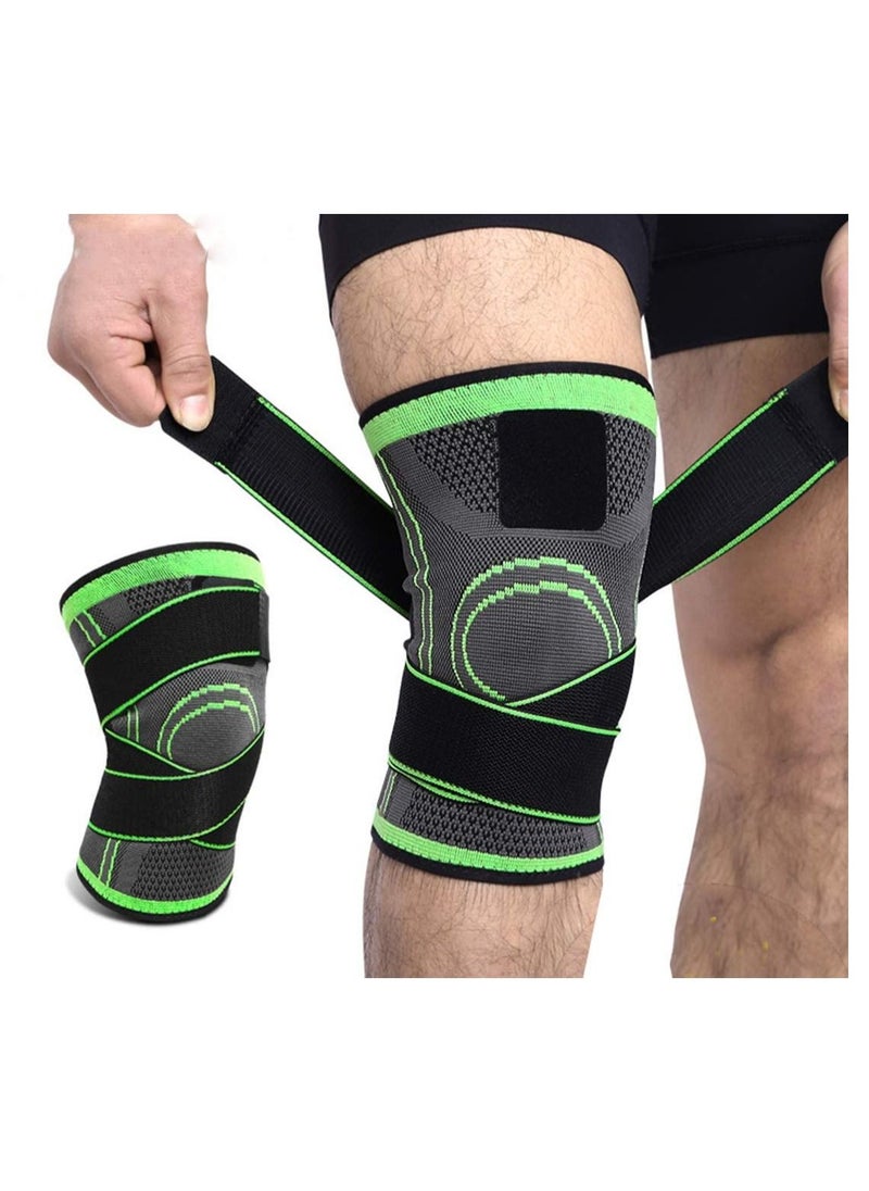 Generic - Knee Brace with Adjustable Strap for Pain Relief, Meniscus Tear, Arthritis, Fit for Running, Cycling, Tennis, Golf and Basketball - Image 1