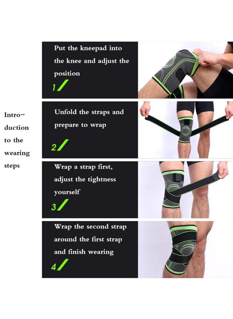 Generic - Knee Brace with Adjustable Strap for Pain Relief, Meniscus Tear, Arthritis, Fit for Running, Cycling, Tennis, Golf and Basketball - Image 1