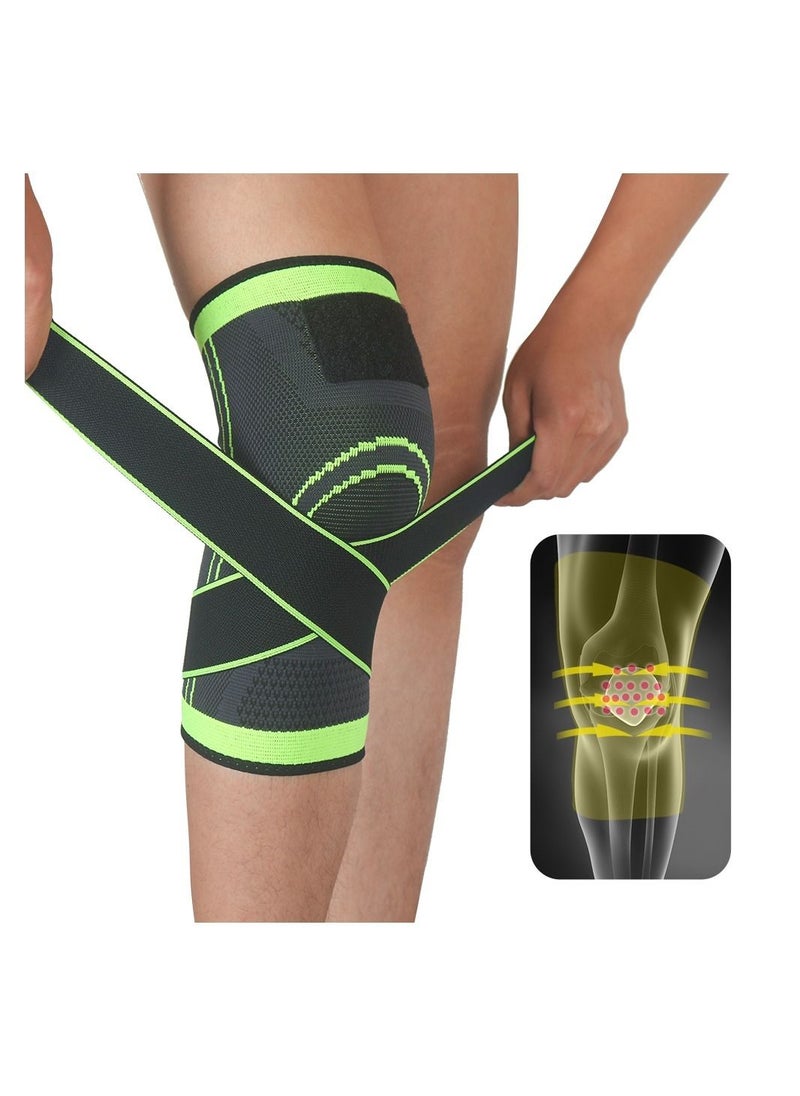 Generic - Knee Brace with Adjustable Strap for Pain Relief, Meniscus Tear, Arthritis, Fit for Running, Cycling, Tennis, Golf and Basketball - Image 1