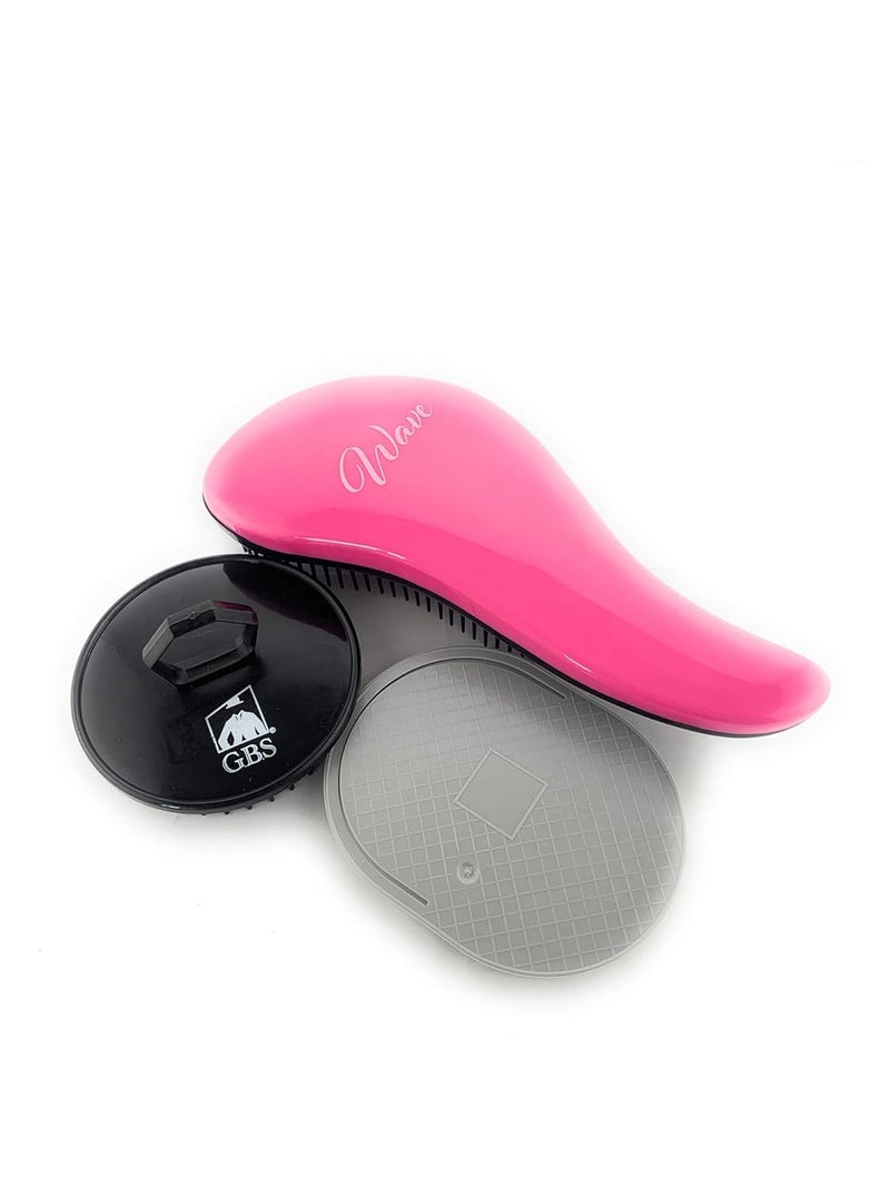 GBS Wave Detangling Brush Soft Bristles for Women Men and Kids Pack of 3