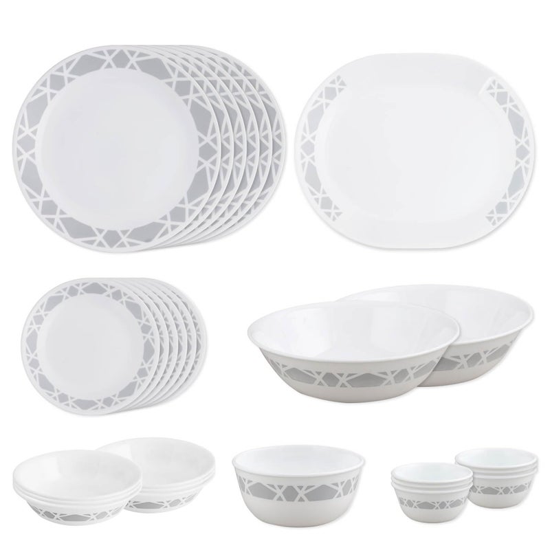 CORELLE Modena Glass 30Pcs Dinner Set Multicolor Printed - Image 1
