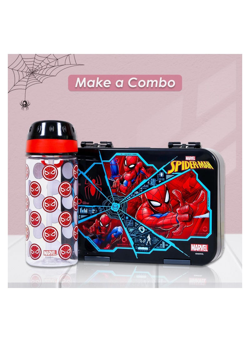 Eazy Kids - Marvel Spider-Man Tritan Water Bottle With Carry Handle - Black/Red, 420ml - Image 1