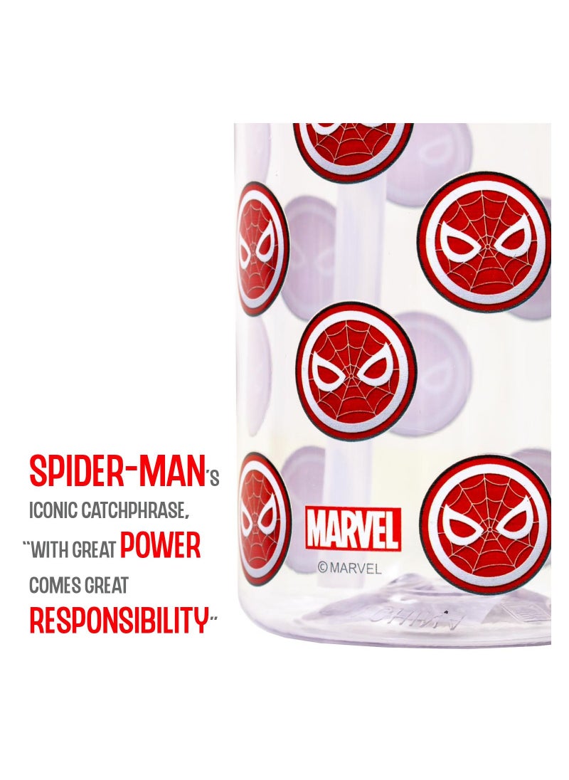 Eazy Kids - Marvel Spider-Man Tritan Water Bottle With Carry Handle - Black/Red, 420ml - Image 1