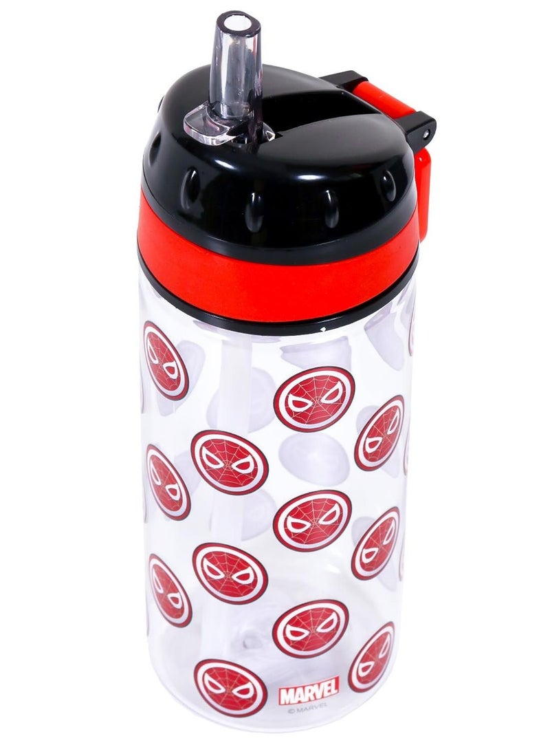 Eazy Kids - Marvel Spider-Man Tritan Water Bottle With Carry Handle - Black/Red, 420ml - Image 1