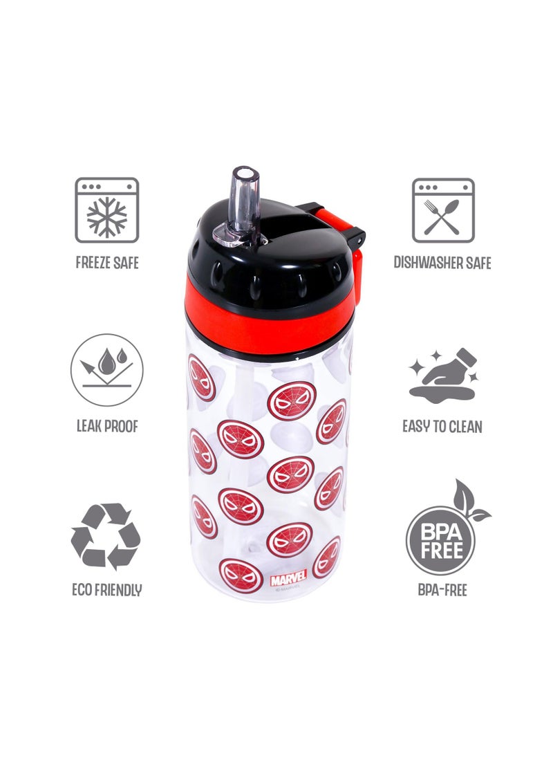 Eazy Kids - Marvel Spider-Man Tritan Water Bottle With Carry Handle - Black/Red, 420ml - Image 1