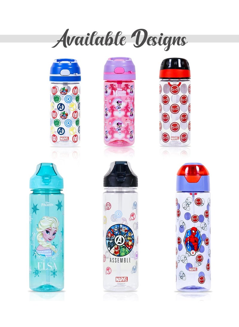 Eazy Kids - Marvel Spider-Man Tritan Water Bottle With Carry Handle - Black/Red, 420ml - Image 1