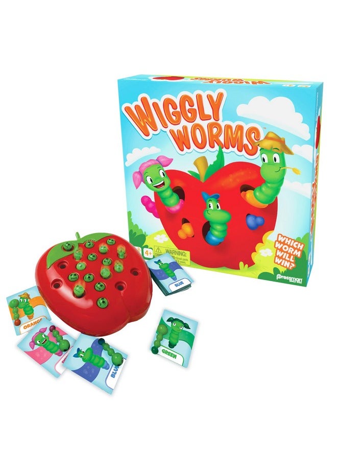 Pressman Wiggly Worms Game Color Matching Memory Preschool Game Kids Ages 4 And Up  - Image 3