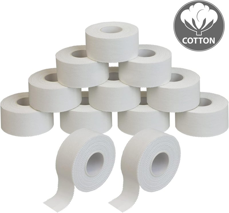 ALPIDEX 12 x Finger Tape 10 m x 25 cm White Zinc Oxide Tape Climbing Inelastic Tearable Sports Tape - Image 2