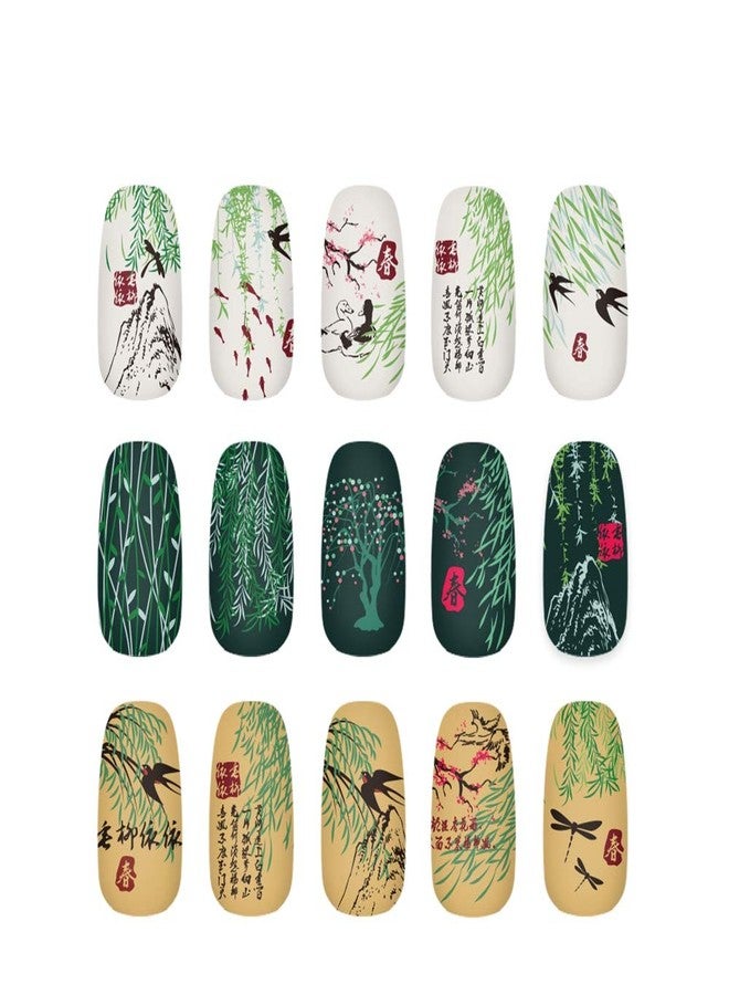 KADS Stamping Plates for Nail Art Chinese Style Spring Template Image Plate Stencil Nails Tool (CN019) - Image 3