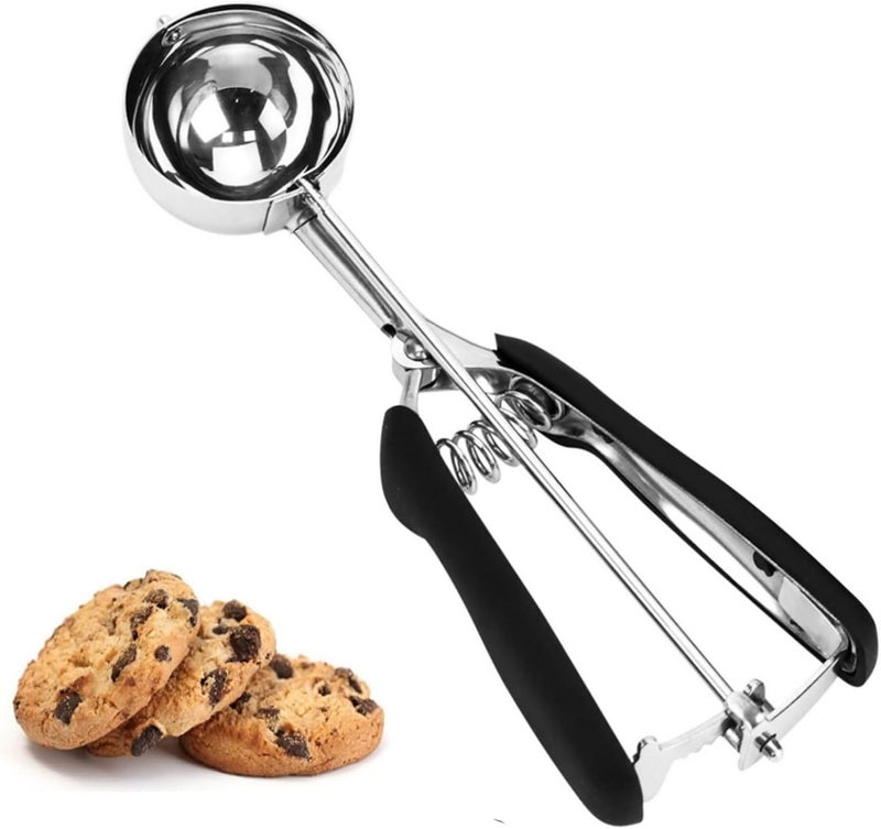 LLESCA Cookie Scoop, Ice Cream Scoop, 2.5Tbsp/42ml/1.4 oz Cookie Scoops for Baking, 18/8 Stainless Steel Cookie Scooper for Baking, Cookie Dough Scoop, Ice Cream Scooper with Trigger Release (#24) - Image 1