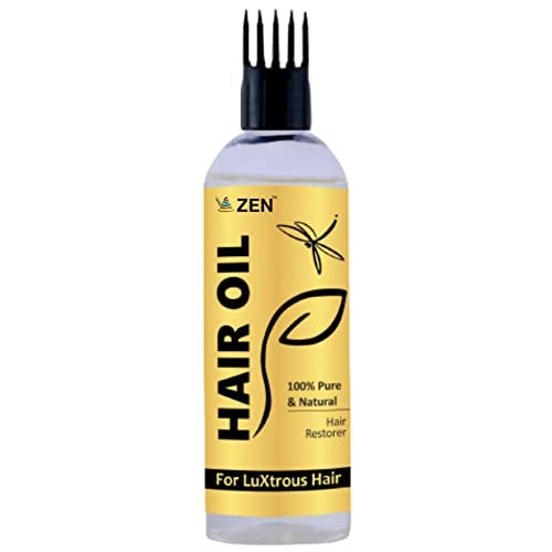 Zen Anti Hair Fall Oil 200 ml - Natural Hair Growth Treatment with Powerful Botanicals, Nourishing Scalp Therapy for Stronger, Fuller Hair, Paraben-Free, and Sulfate-Free - Image 1