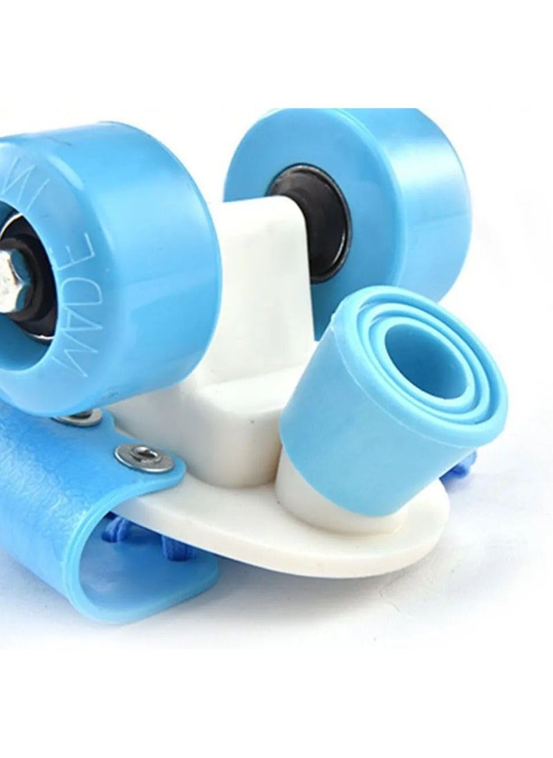 QSHOP - QSHOP® Beginner Roller Skates Adjustable Size Front Spacers for Kids Ages 4-12 Years Old PU 4 Wheels Roller Skates with School Sports Toys - Image 1