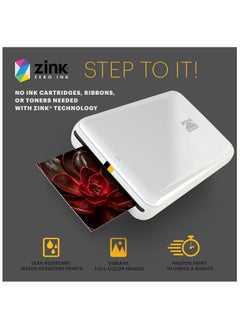 Kodak Step Instant Smartphone Photo Printer - Portable Mini Color Wireless Mobile Printer - Zink 2x3” Sticky-Back Photos - Bluetooth Compatible with iOS & Android Devices - Fun Editing App - White  - Image 3