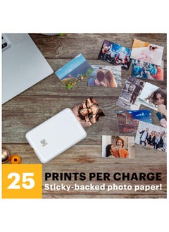 Kodak Step Instant Smartphone Photo Printer - Portable Mini Color Wireless Mobile Printer - Zink 2x3” Sticky-Back Photos - Bluetooth Compatible with iOS & Android Devices - Fun Editing App - White  - Image 5