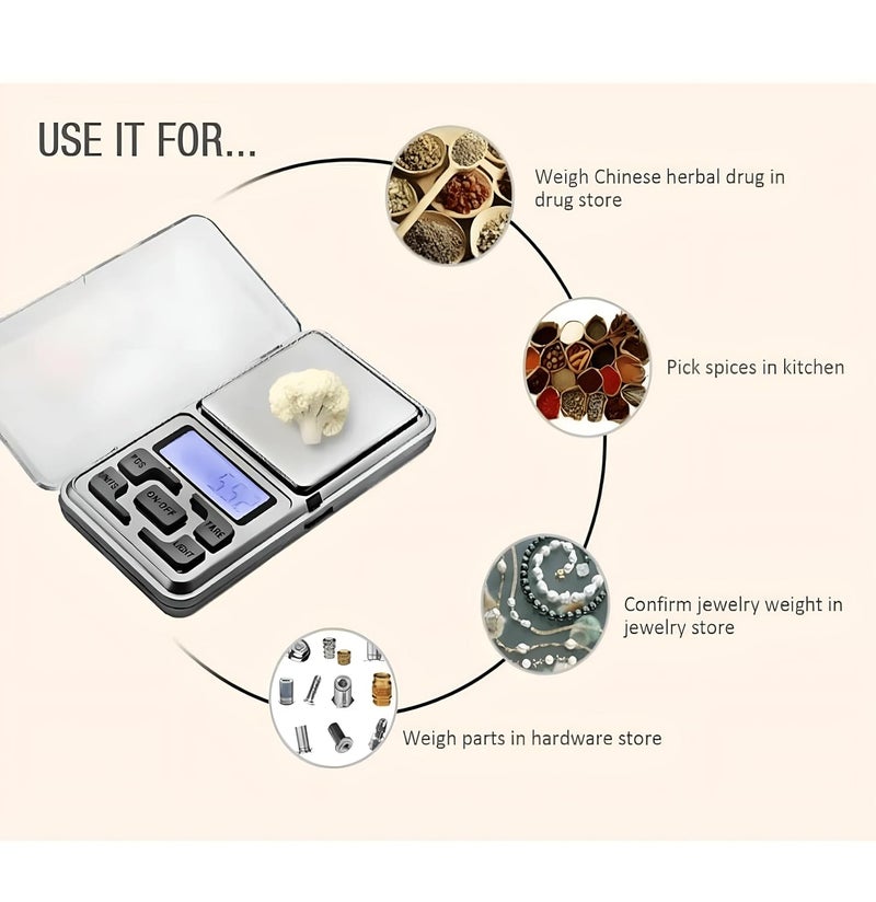 GRAMTECHNOLOGY Digital Pocket Weighing Scale 200g x 0.01g Precision | Jewellery Scale | Weight Machine for Gold | Ideal for Goldsmith and Chemical Use 81 (pocket scale) - Image 4