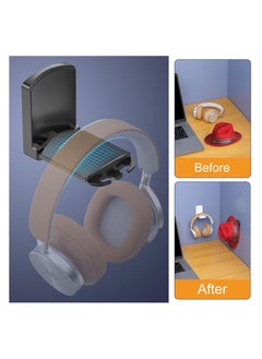 SYOSI 2Pcs Headphone Stand Holder Universal Hanger Sticky Adhesive Headset Hanger for Universal Gaming Headset for Sennheiser Airpods Max Sony Bose Beats Gaming Controller Cables Gamepad  - Image 5