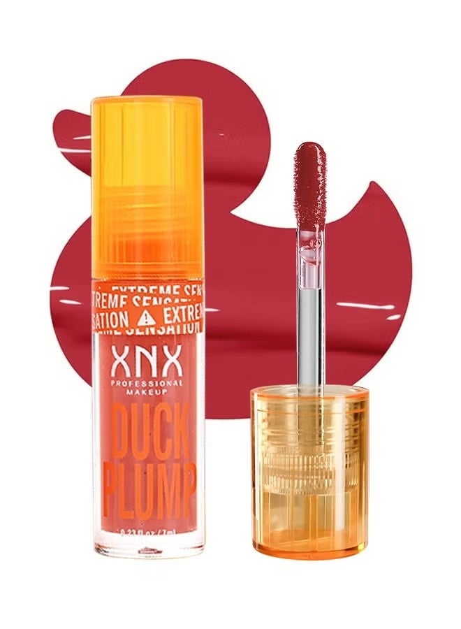 XNX Duck Plump Lip Plumping Lacquer, Fat Lip Oil Lip Glaze, Glitter Shine Primer Lip Clear Plumping Lip Gloss, High Pigment No Sticky Lip Gloss, Lip Plumper Gloss Make Lips Fuller - Image 1