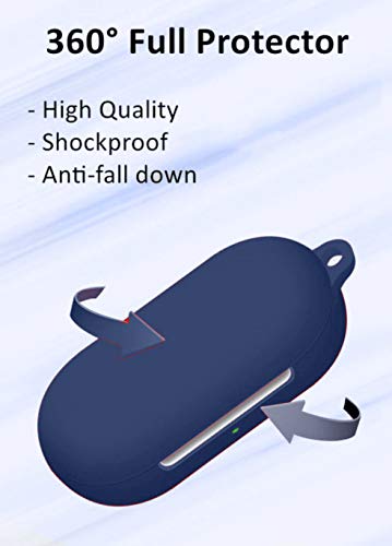 Printme Silicone Protective Case Cover for Oneplus Buds Z2 TWS, Anti Fall Anti Dust, with Hook (2023) (Earbuds Not Included) (Blue) - Image 3