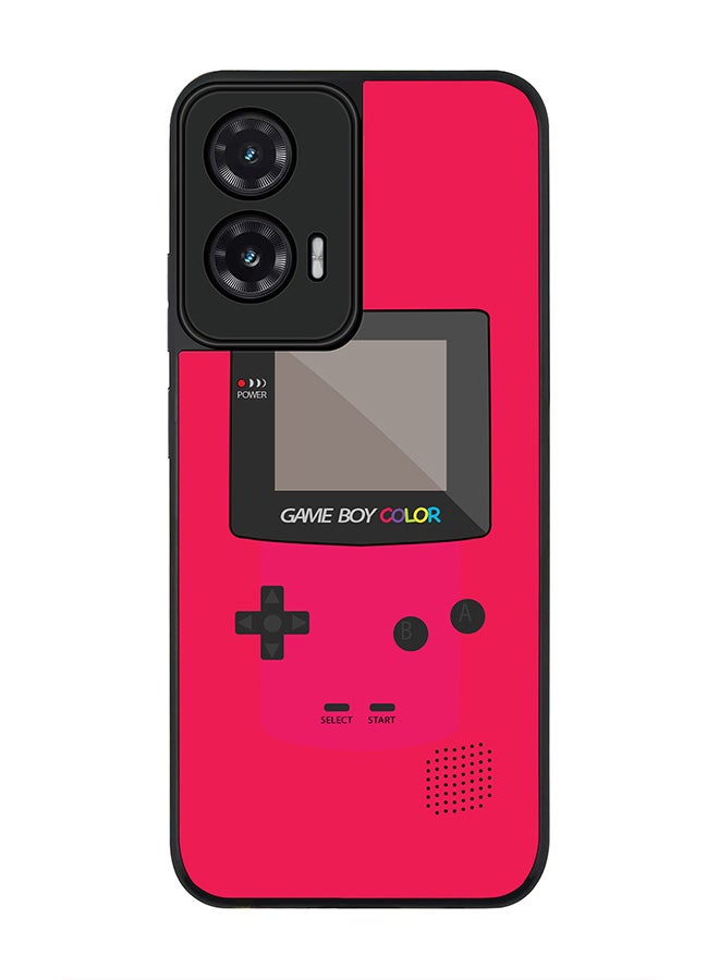 Stylizedd For Motorola Moto G35 Case,Slim fit Camera Protection, Shockproof Thin Phone cover  - Gameboy Color - Pink