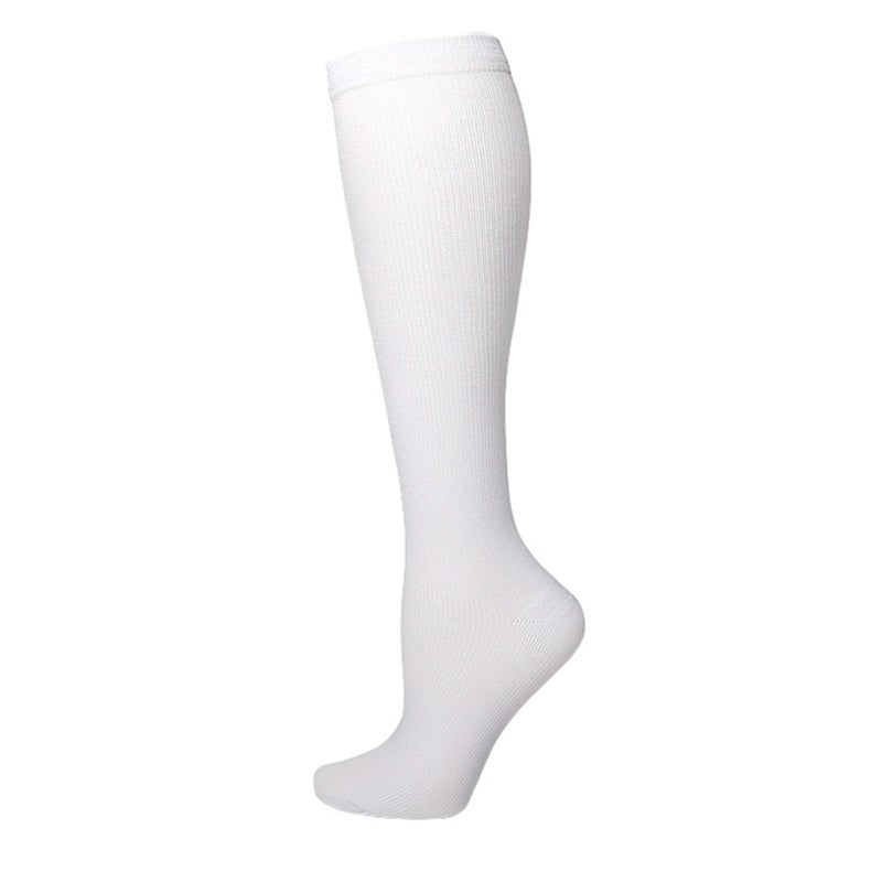 Compression Socks For Women& Men (1 Pairs),Women's And Men's Solid Color Nylon Long Tube Compression Outdoor Sports Socks - Image 1