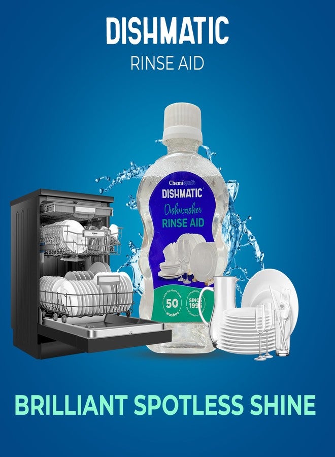 Dishmatic سائل شطف غسالة الأطباق ديشماتيك (عبوتان × ٢٥٠ مل)، عبوة سائل شطف عادية لأطباق نظيفة لامعة، متوافق مع جميع غسالات الأطباق الأوتوماتيكية. - Image 3